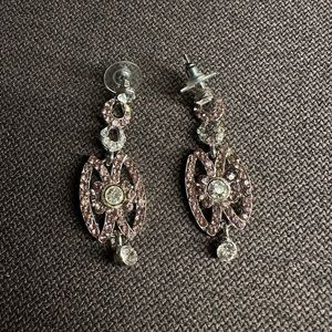 Pink and silver earrings